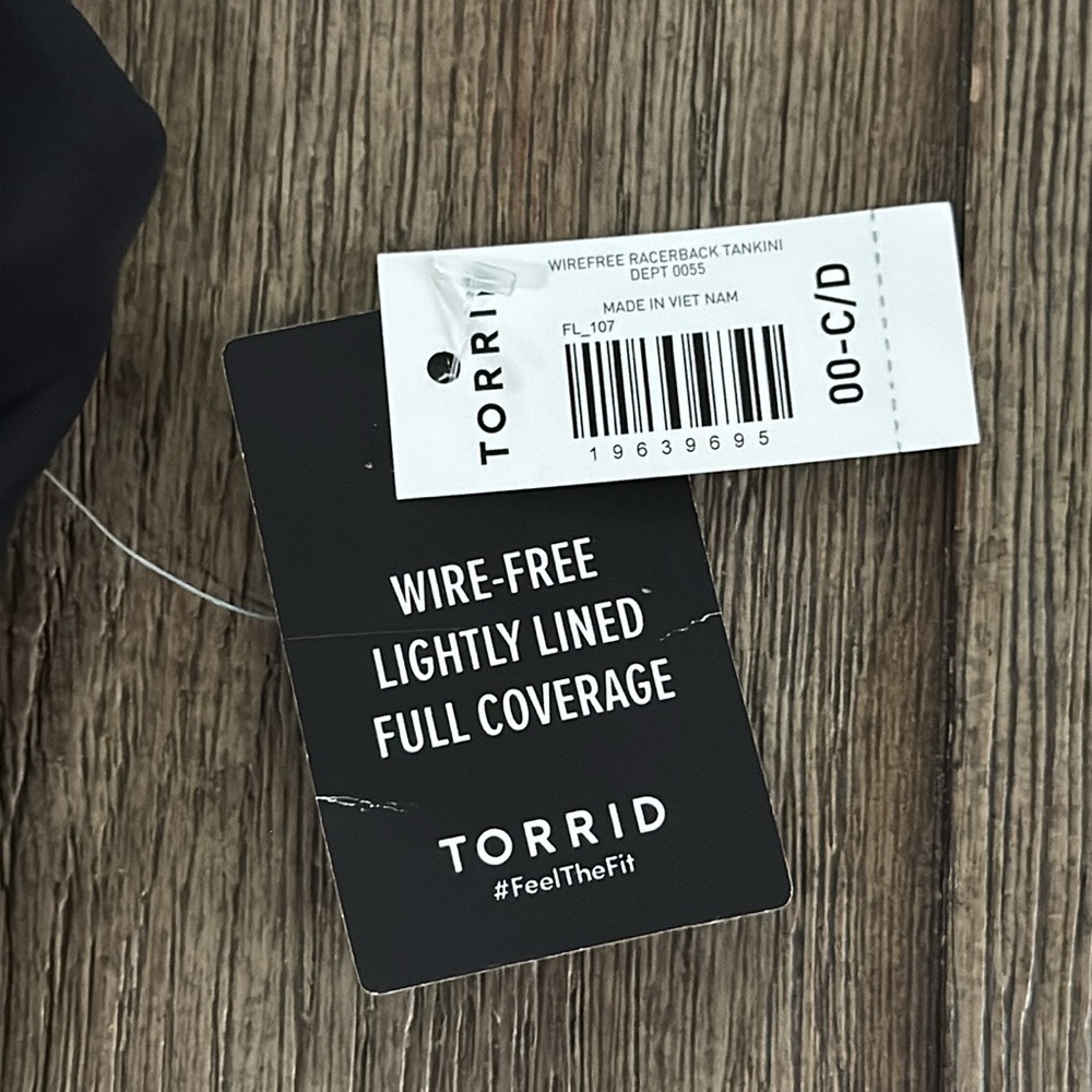 Torrid Wire-Free Racerback Tankini Black - Picture 8 of 13